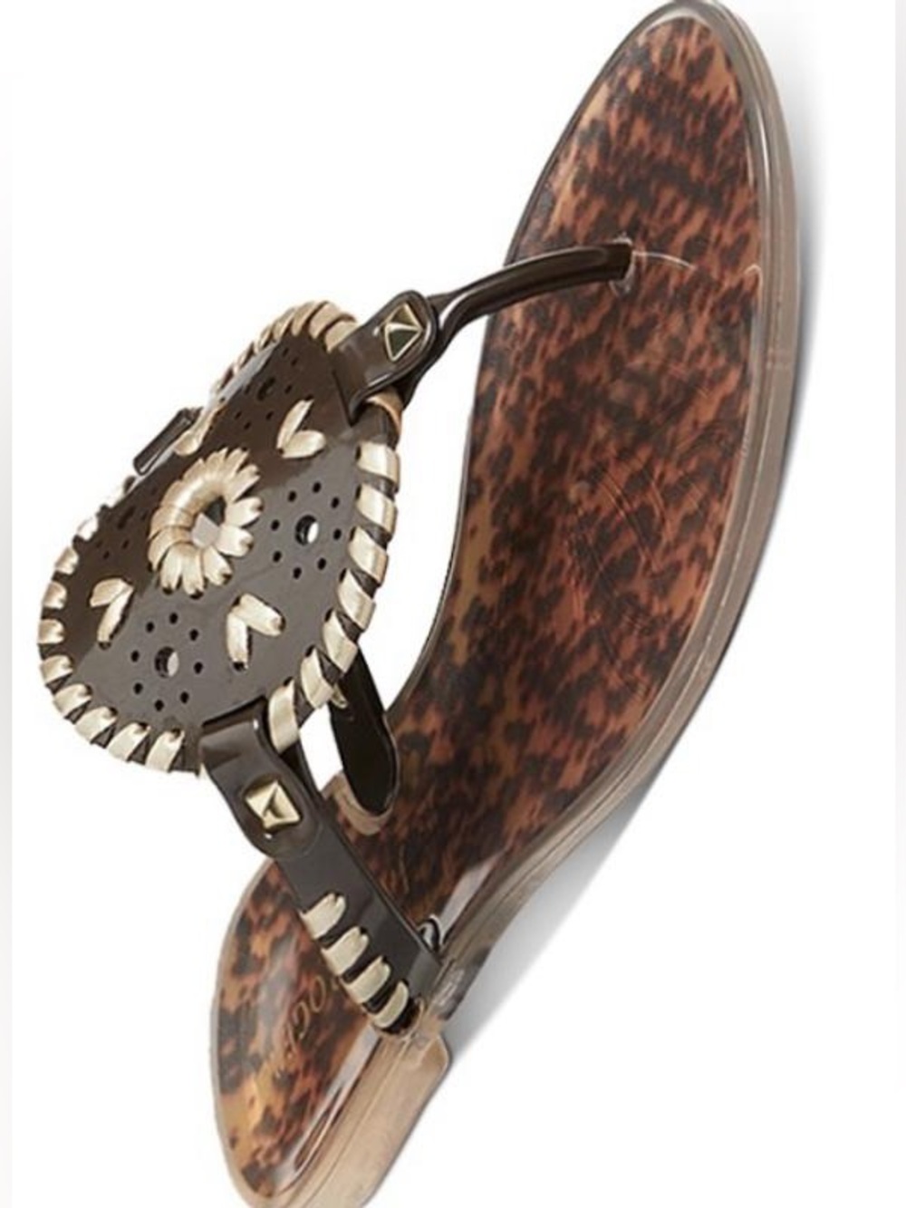 Jack Rogers Georgica Jelly sandals classic tortoiseshell finish size 7